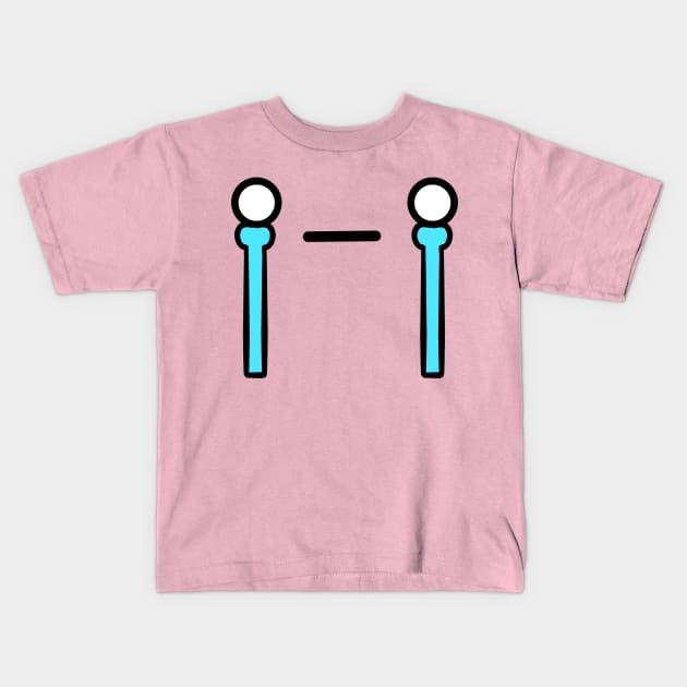 Crying kawaii face Kids T-Shirt by edermunizz